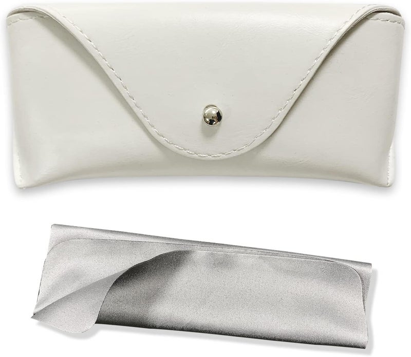 LogHog Portable Leather Glasses Case,Flexible Sunglasses Pouch Slim Case for Women Men Horizontal Eyeglass Case - Image 1